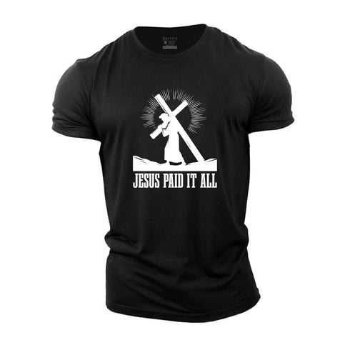 Men's Jesus Paid It All Cotton T-Shirt